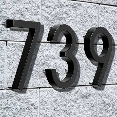 metal house numbers 6 inch|6 inch house numbers adhesive.